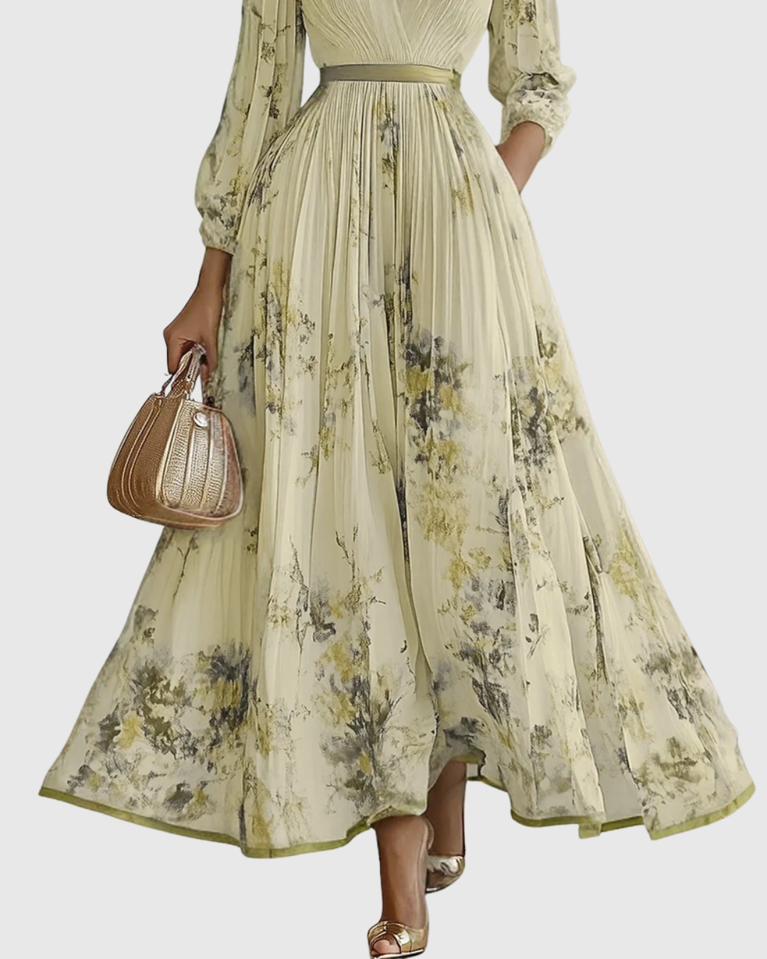 Karma | Elegant Pleated Maxi Dress