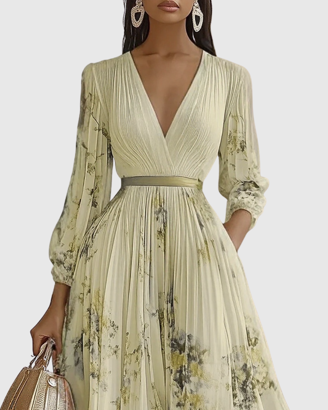 Karma | Elegant Pleated Maxi Dress