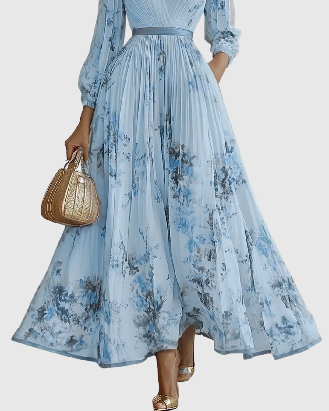 Karma | Elegant Pleated Maxi Dress