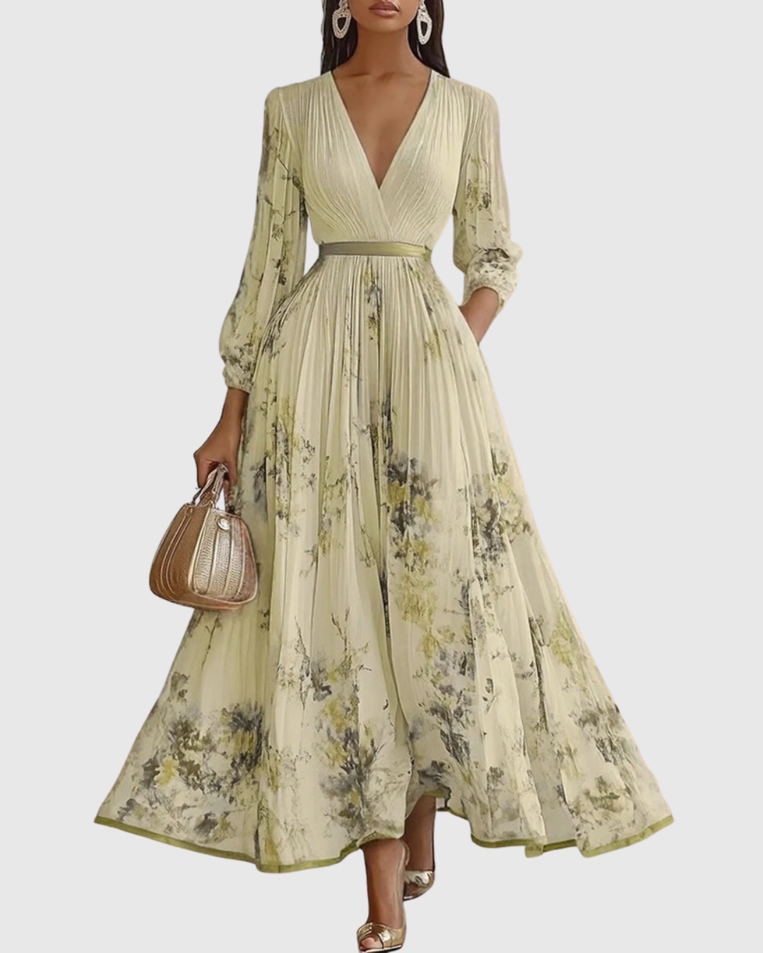 Karma | Elegant Pleated Maxi Dress