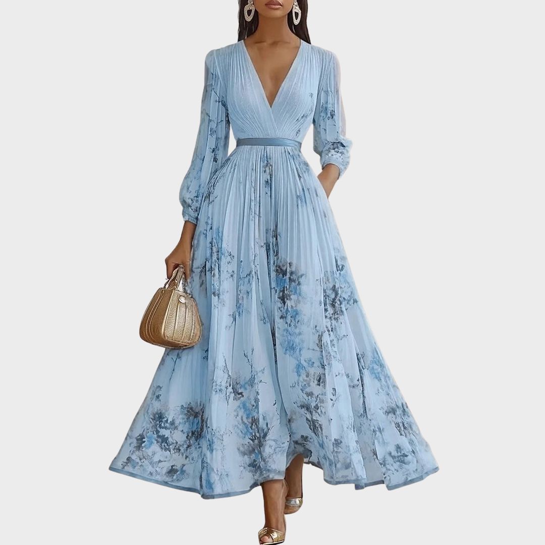 Karma | Elegant Pleated Maxi Dress